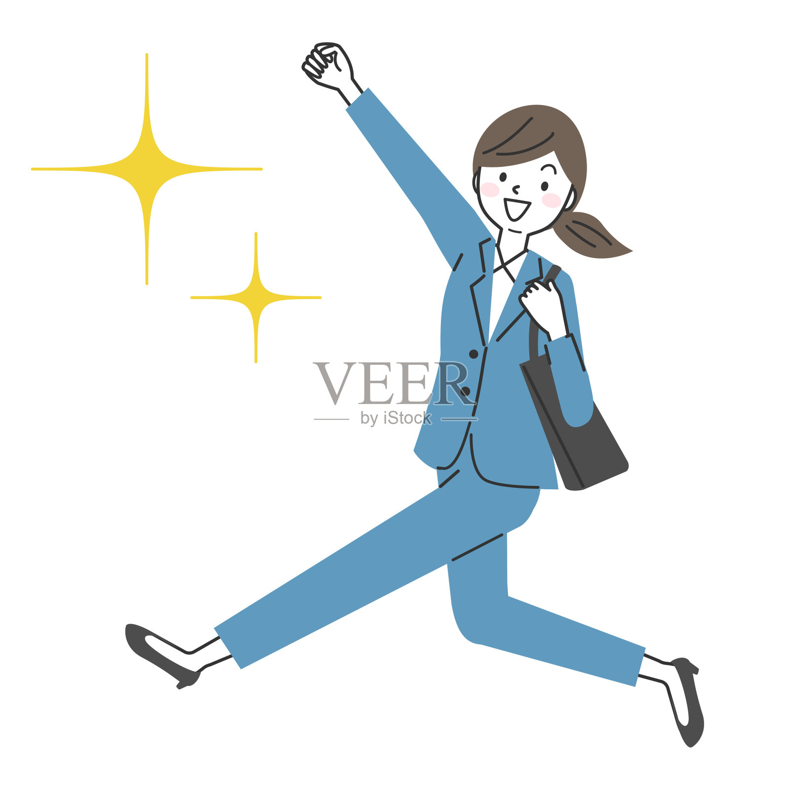 跳商业女性插画图片素材