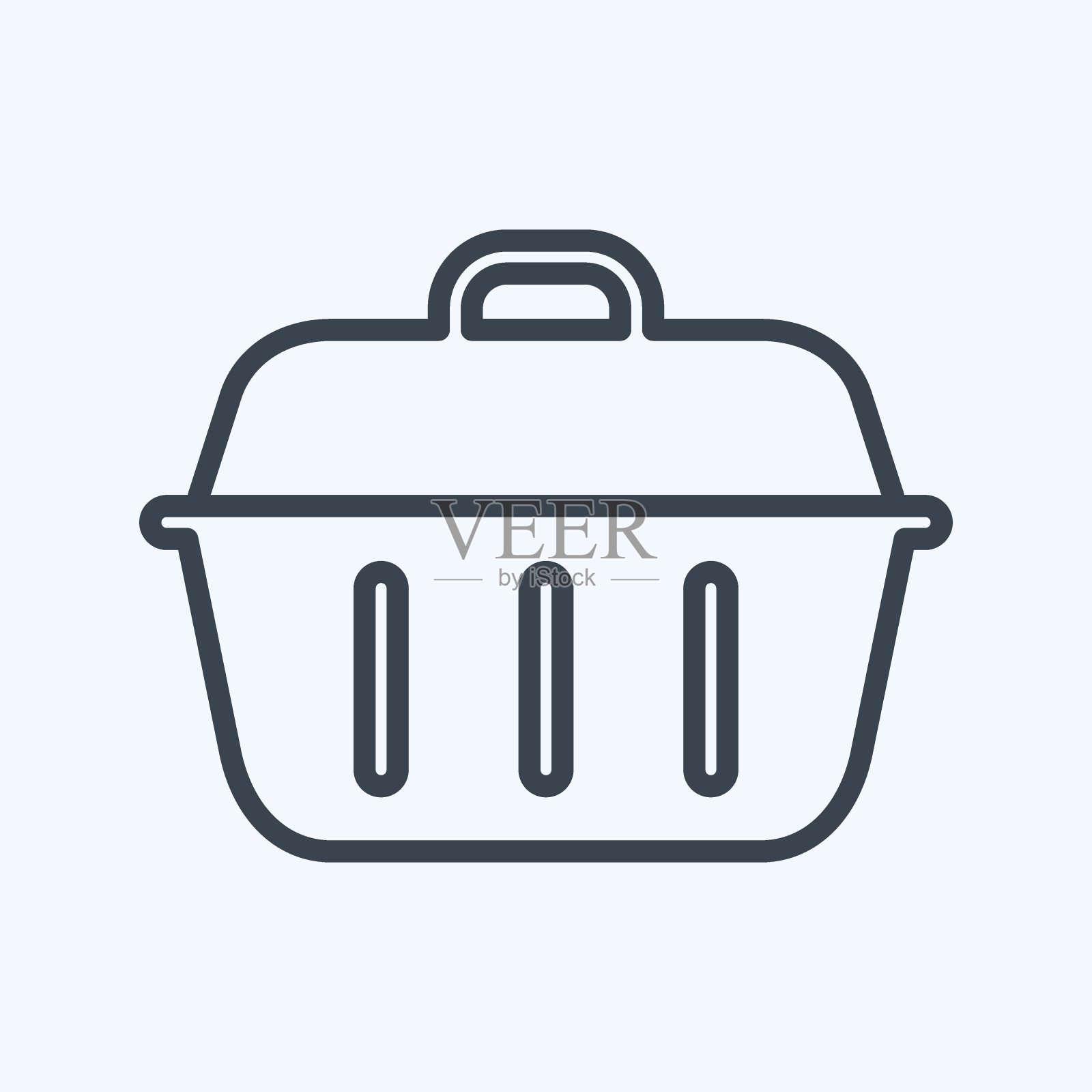 图标传输框-线条样式-简单的插图，可编辑的描边插画图片素材