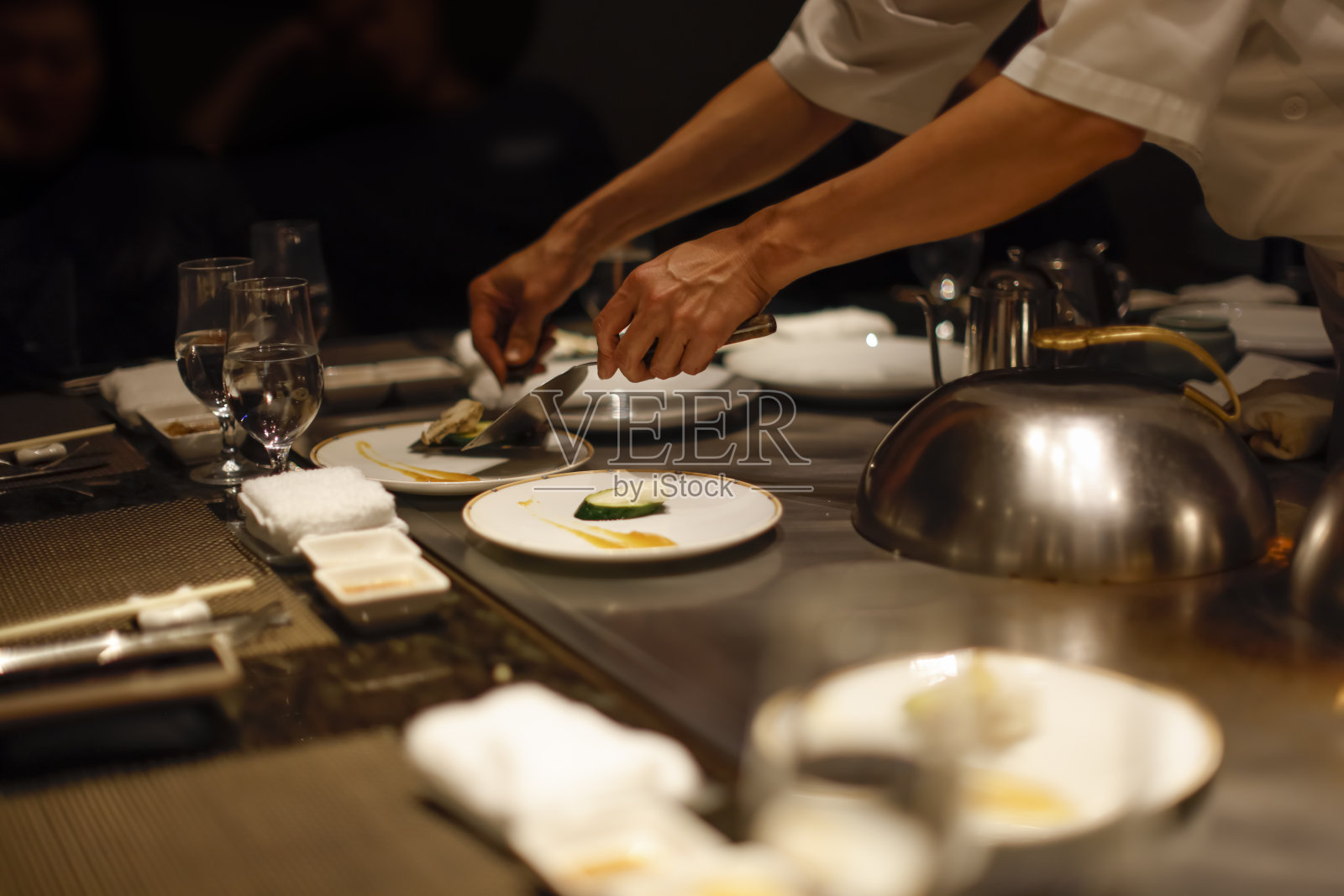 铁板烧的风格照片摄影图片