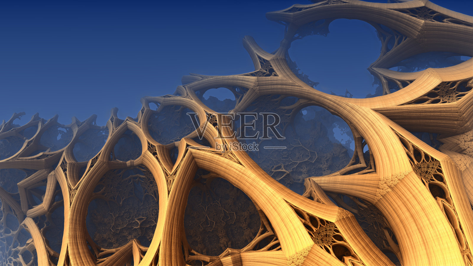 外星星球渲染，抽象背景3D神秘的有机结构照片摄影图片