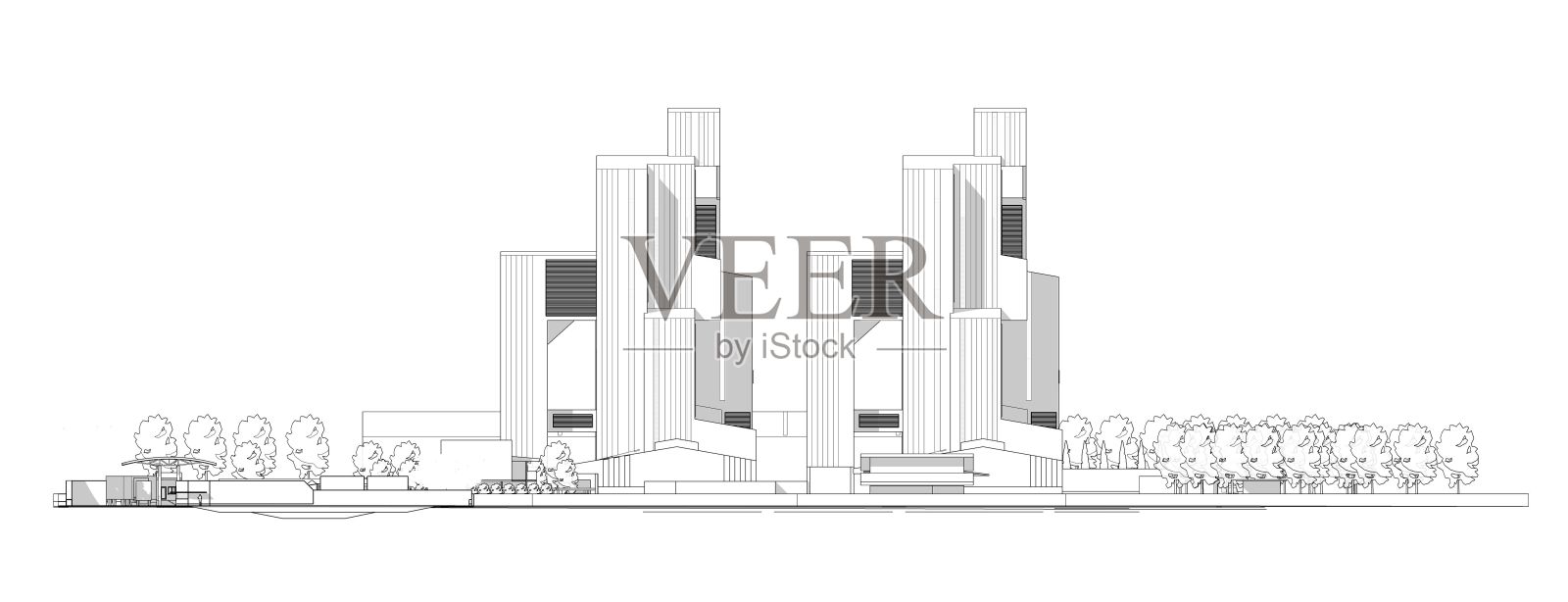 建筑图纸插画图片素材