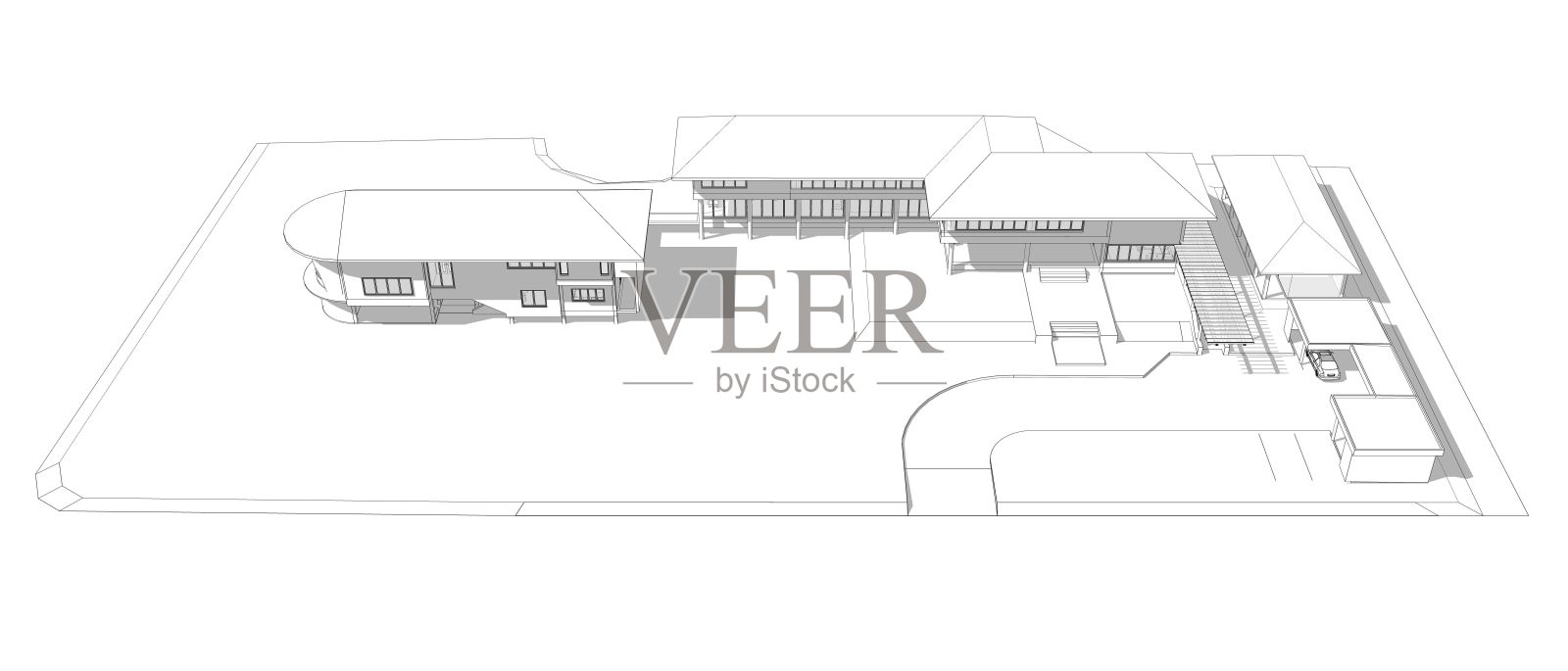 建筑图纸插画图片素材