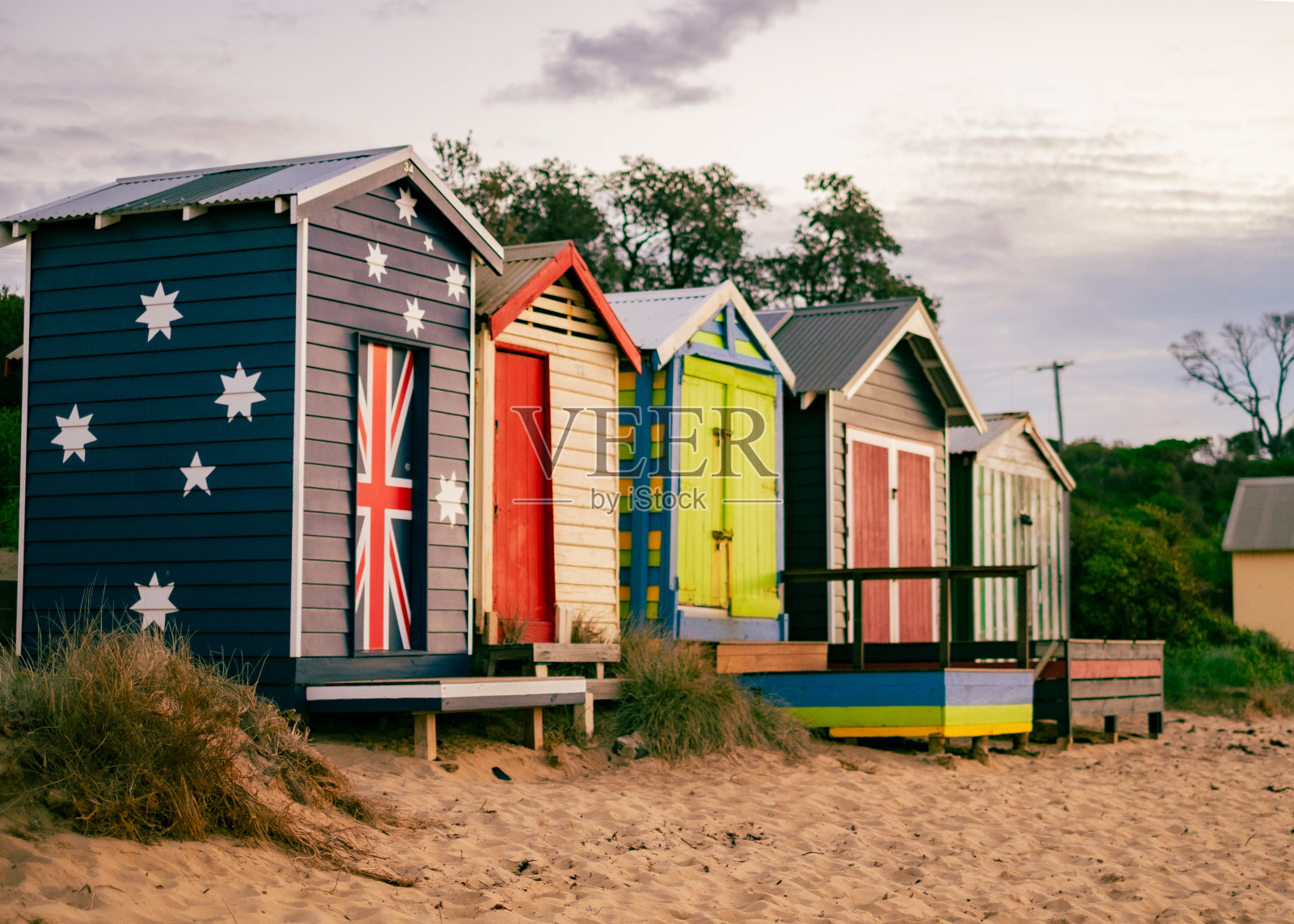 澳大利亚的海滩小屋照片摄影图片