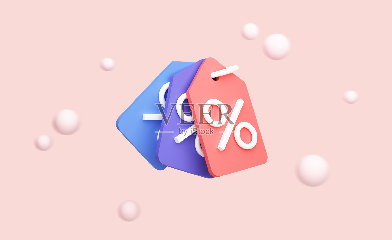 折扣券或促销代码，商品销售横幅模板，在线购物样机，3D渲染照片摄影图片