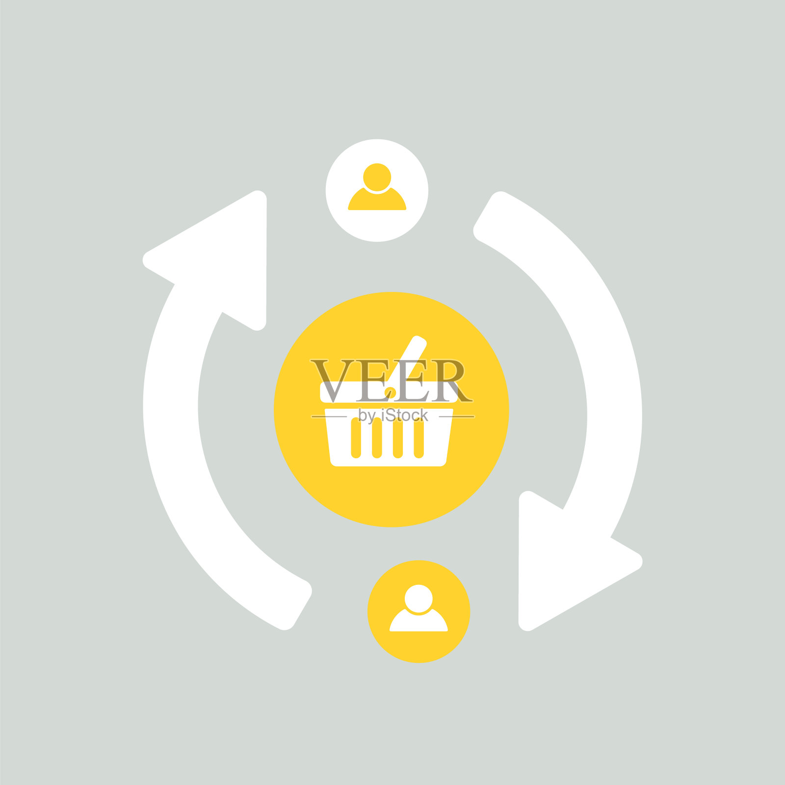 B2B -企业对企业营销战略矢量概念图标图标素材