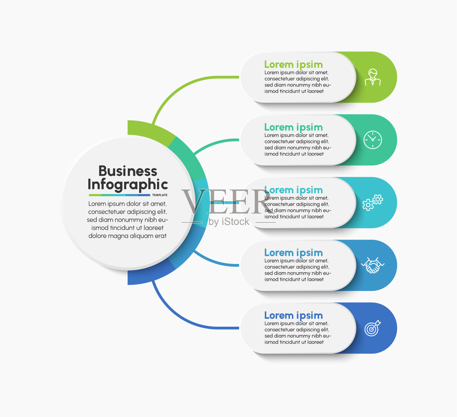 为抽象背景模板设计的业务信息图表时间表图标设计模板素材