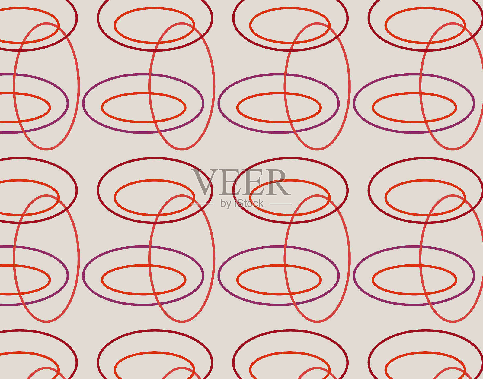 图案与墨色圆圈和椭圆形插画图片素材