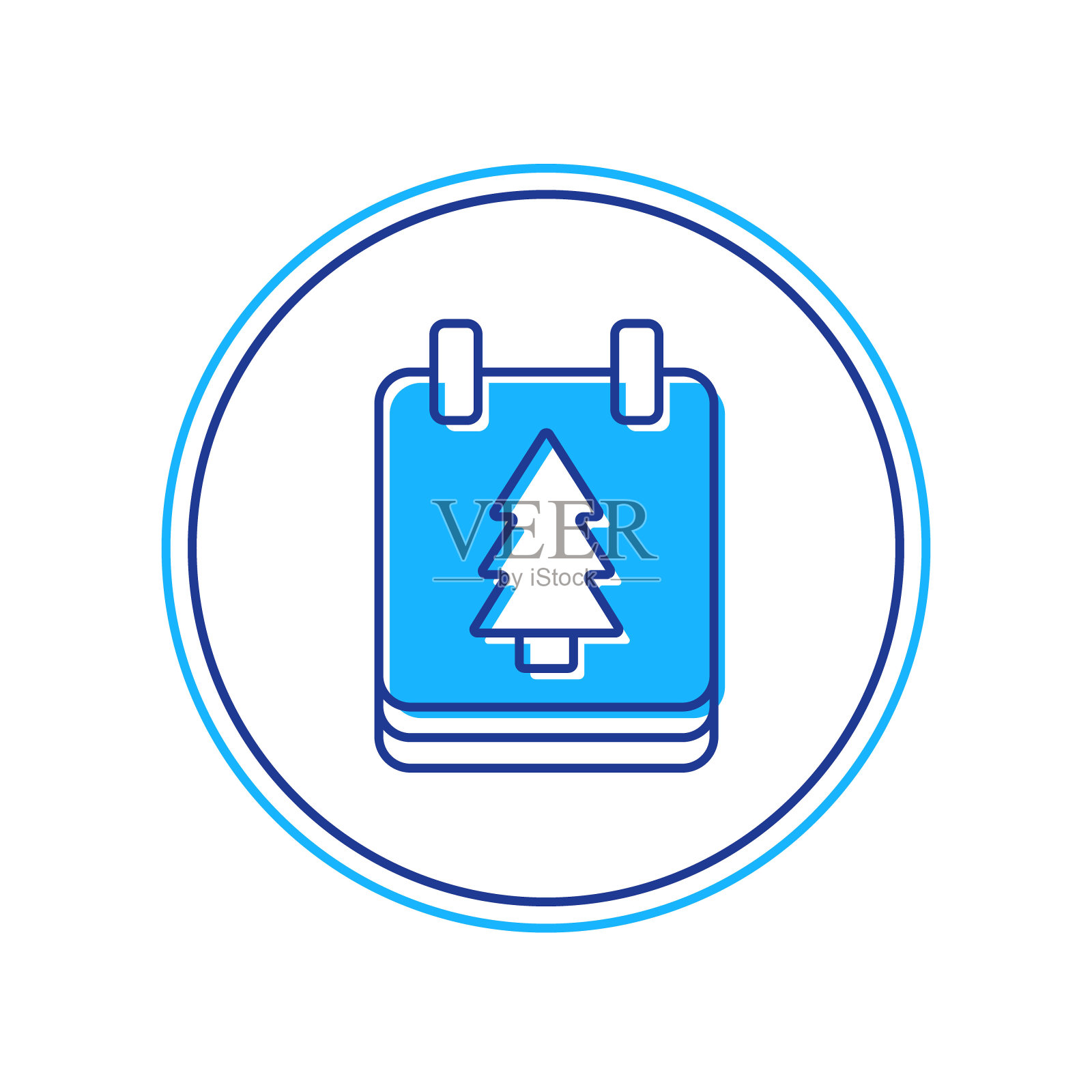 填充轮廓圣诞节日历图标孤立在白色背景。事件提醒标志。圣诞快乐，恭贺新禧。向量插画图片素材