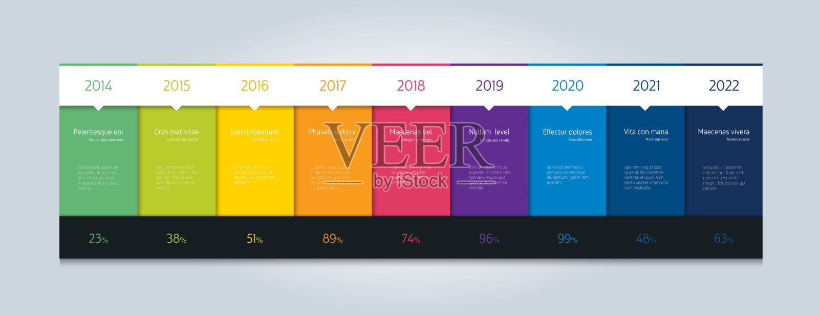 图表，信息图表，价格表，时间表，模板，横幅。图表元素。向量。插画图片素材