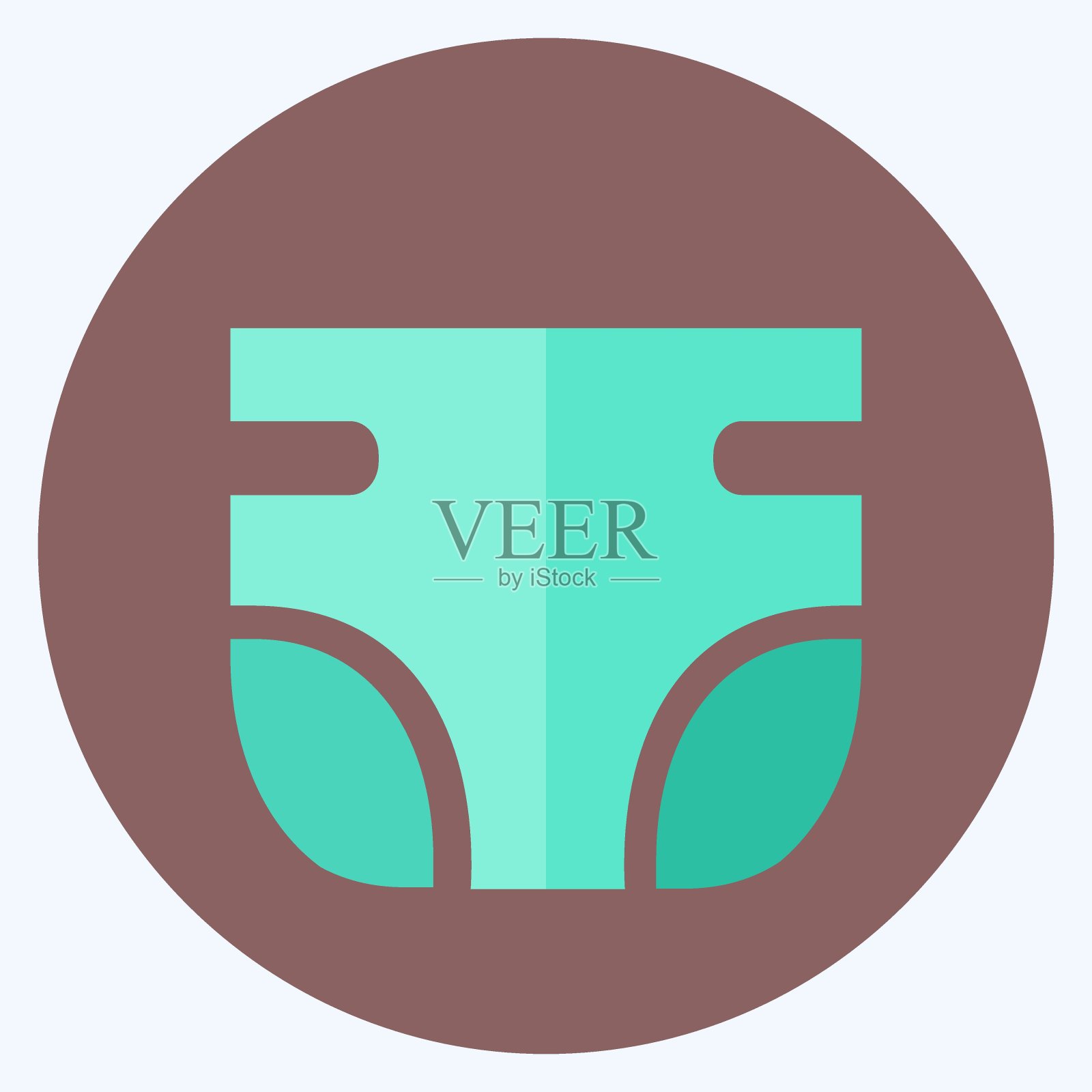 图标尿布1 -平坦的风格-简单的插图插画图片素材