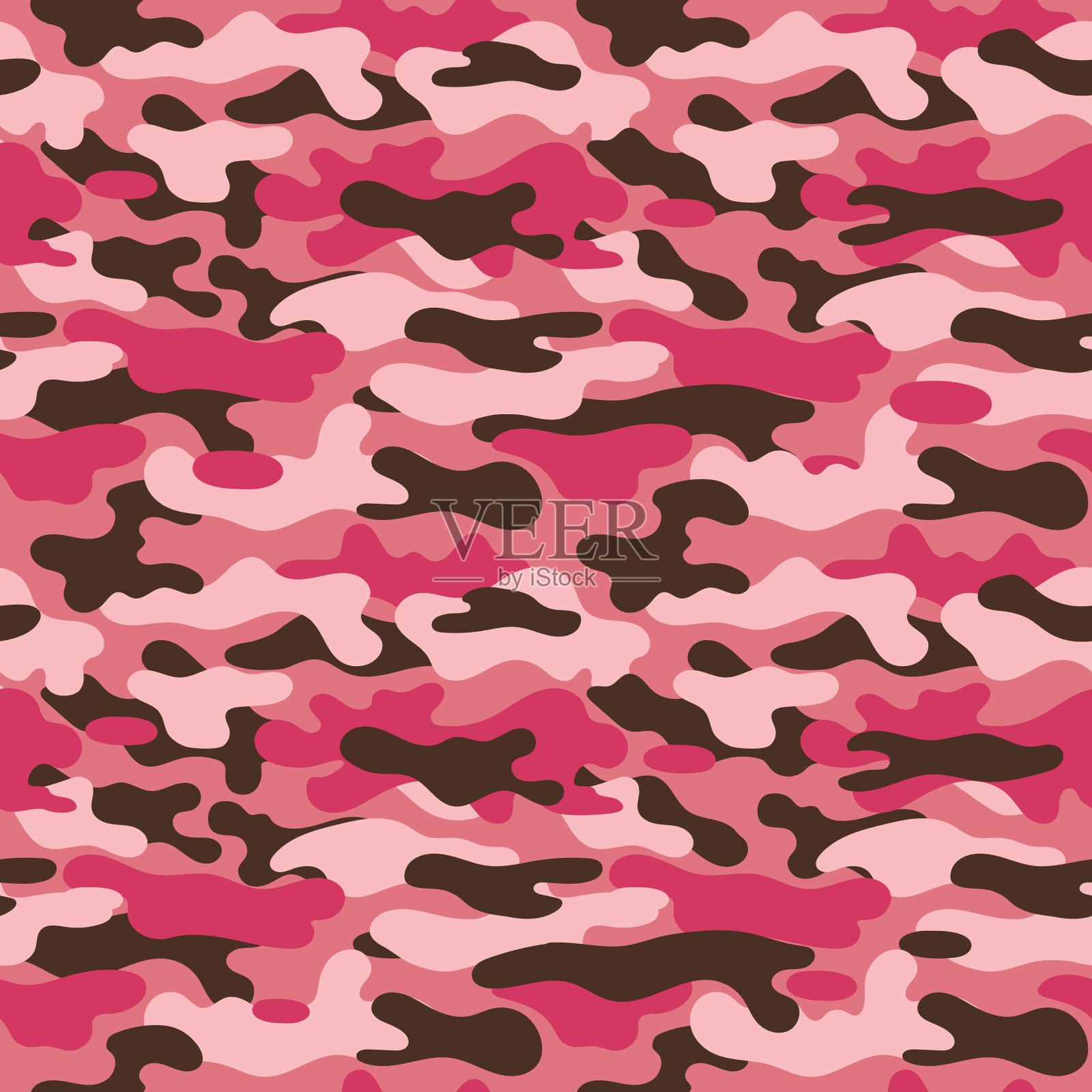 流行迷彩军事图案。矢量图案服装设计。插画图片素材