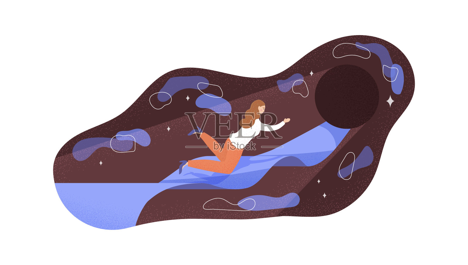 未知的未来概念插画图片素材