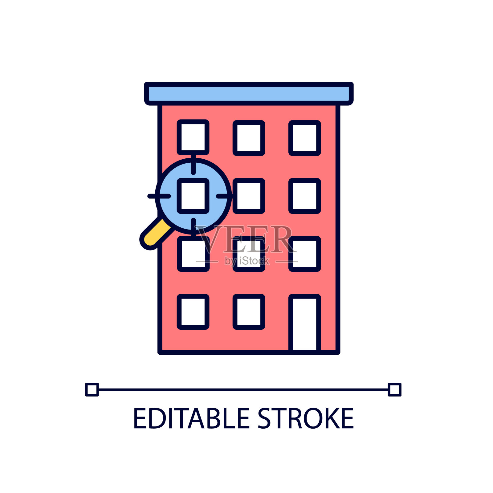 平面搜索服务RGB颜色图标图标素材