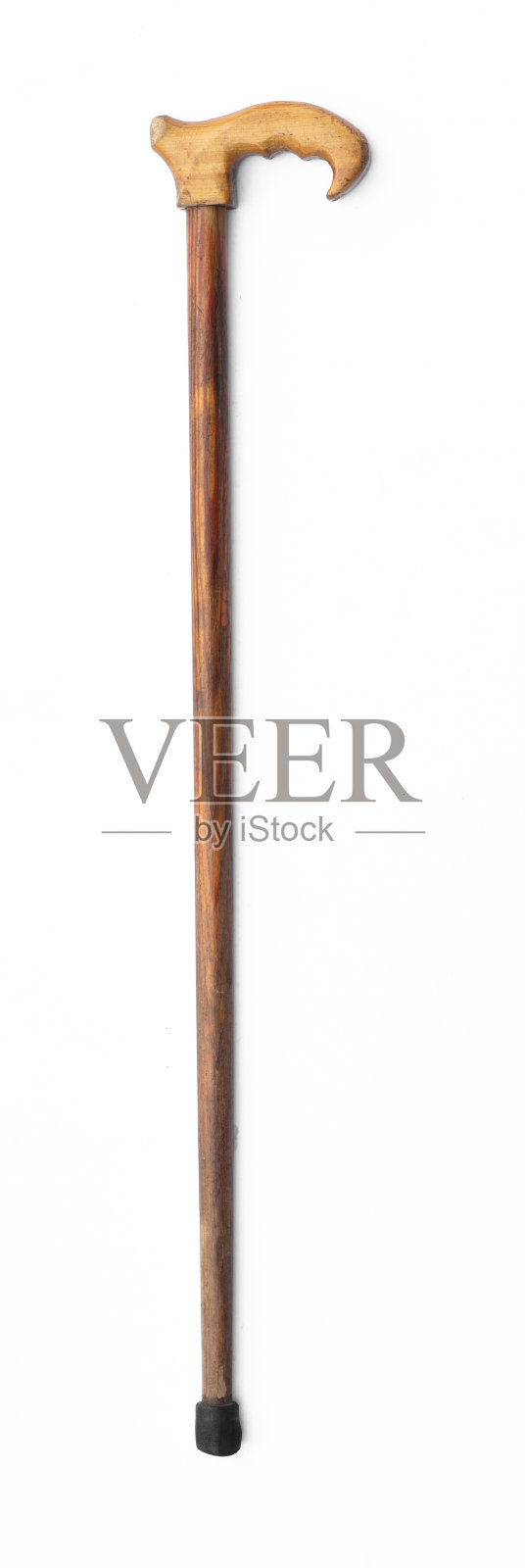 木制手杖孤立在白色背景上照片摄影图片