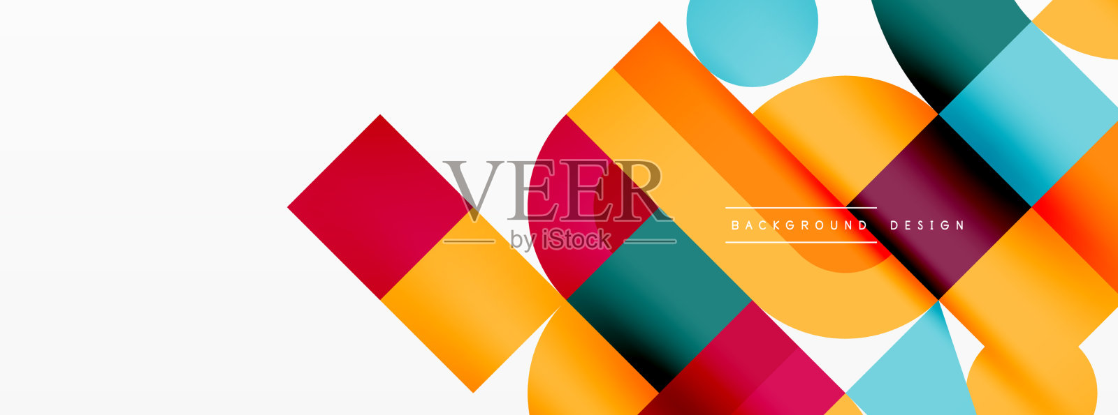 最小几何抽象背景圈插画图片素材