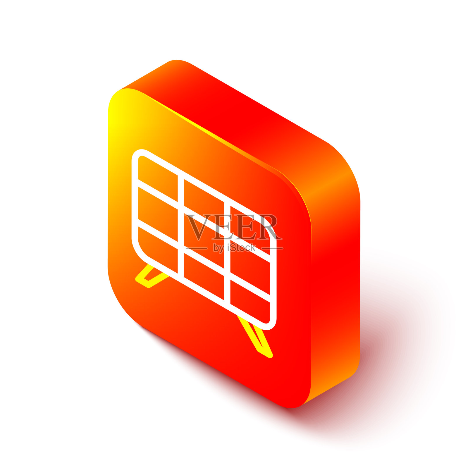 等距线太阳能电池板图标孤立上图标素材