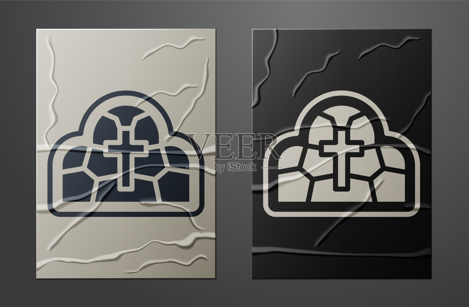 白色彩色玻璃古老的大教堂寺庙插画图片素材