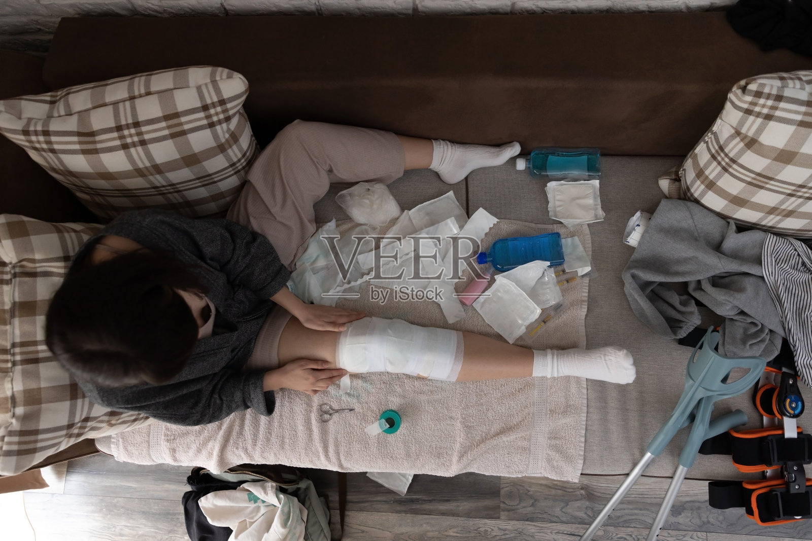 ACL术后在家照片摄影图片