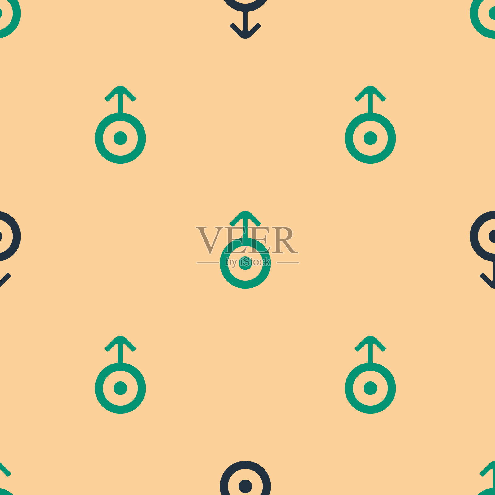 绿色和黑色是古代占星的象征图标素材