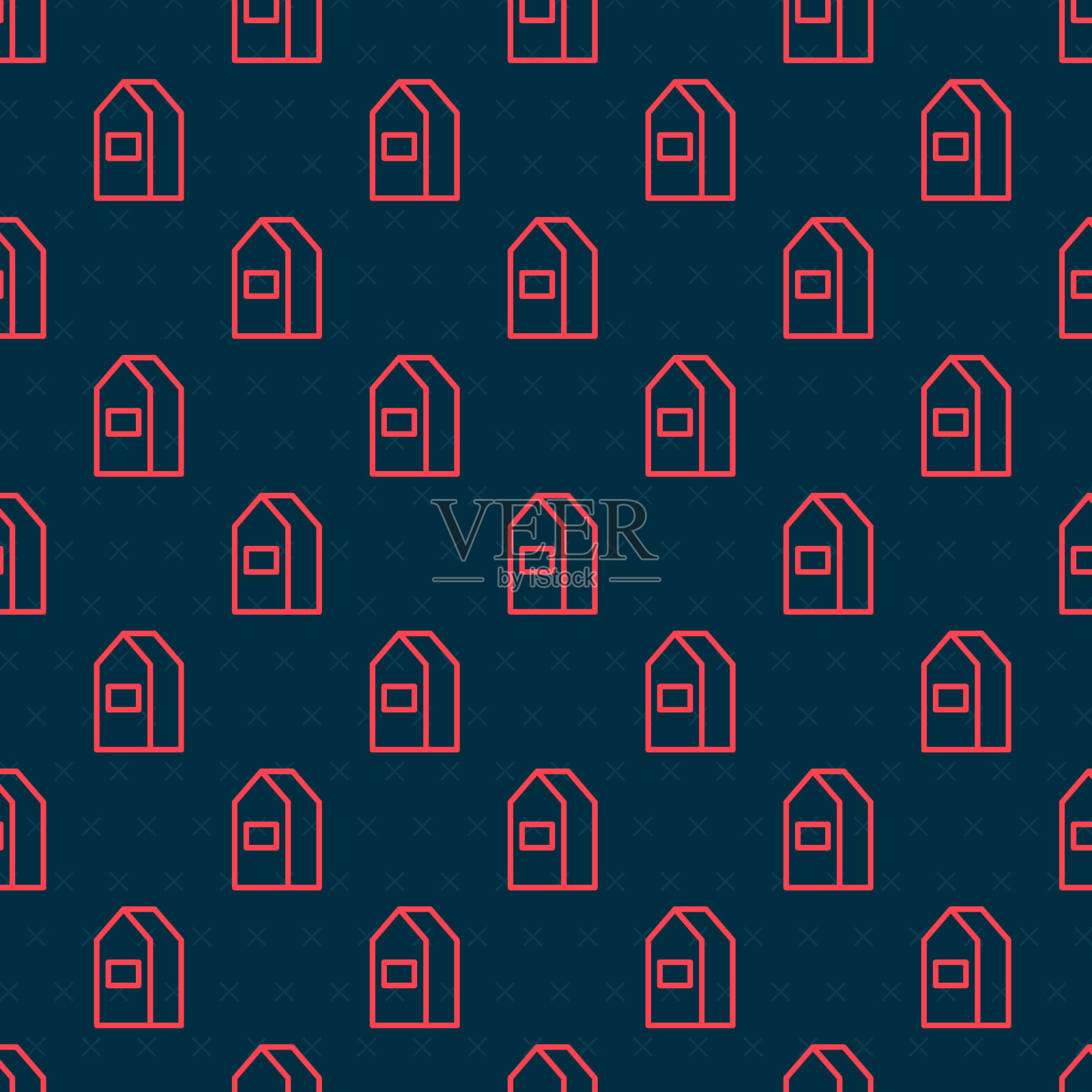 红色线纸包装的牛奶图标孤立插画图片素材