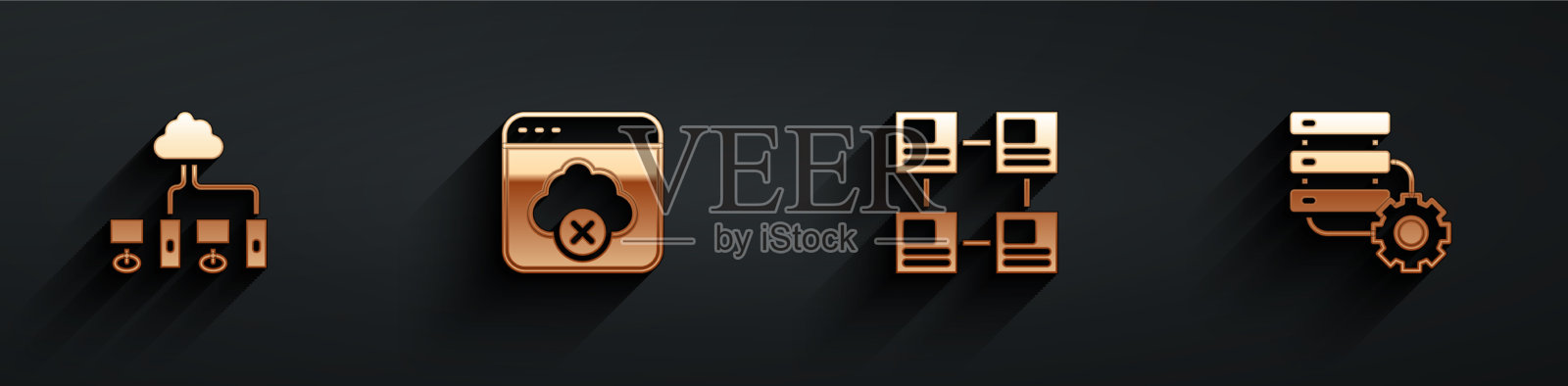 设置计算机网络访问云存储失败图标素材