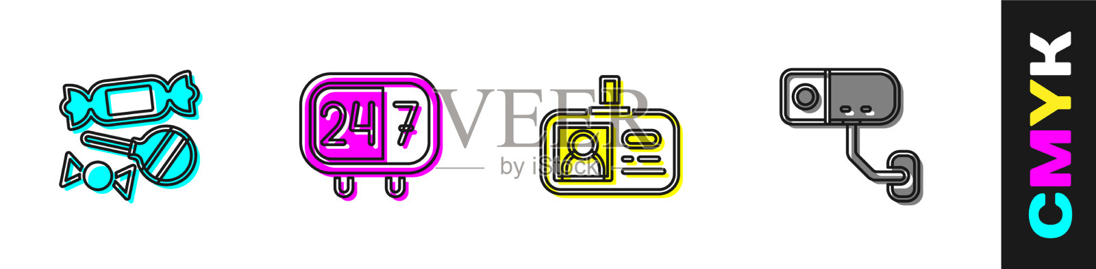 设置糖果钟24小时识别徽章图标素材