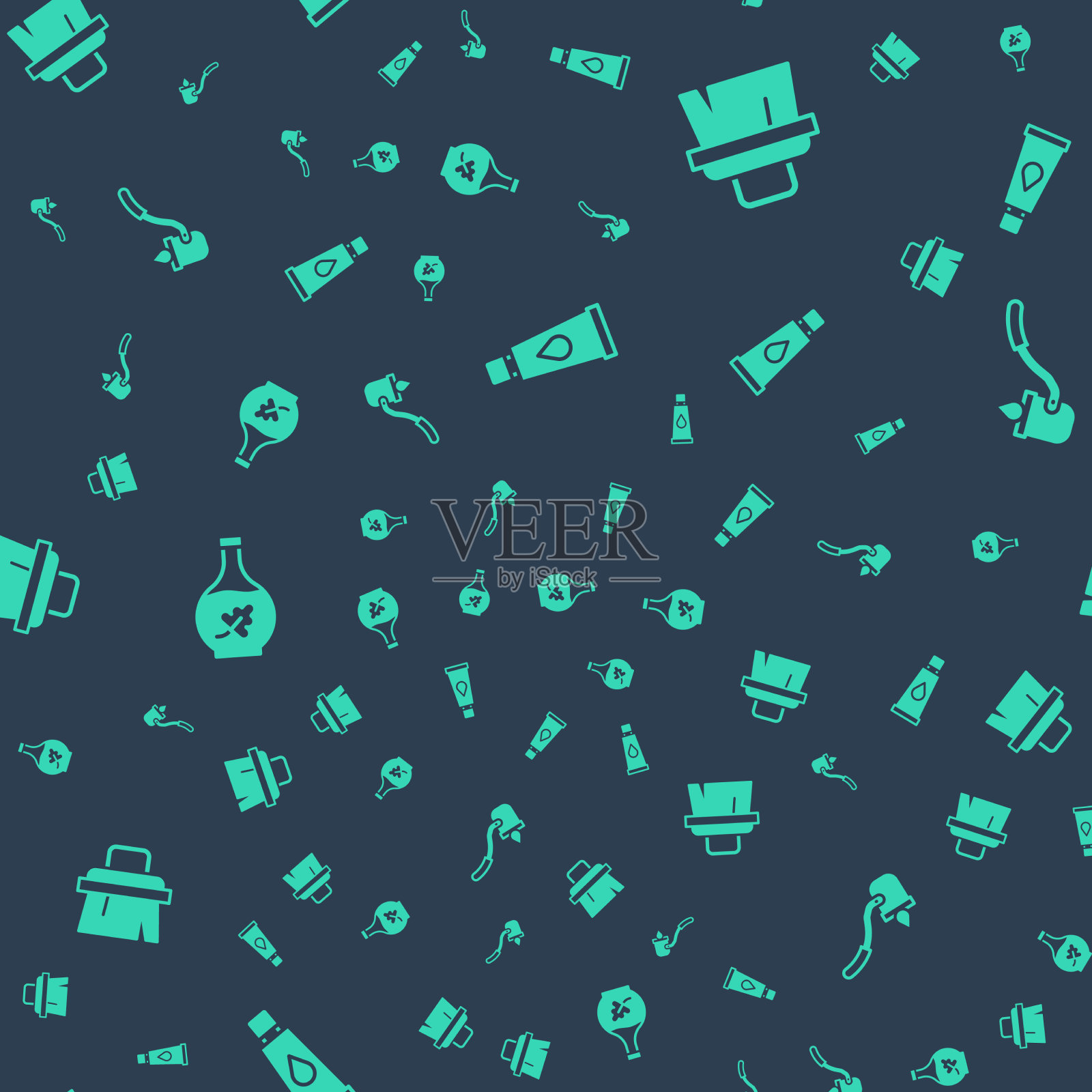 设置乳霜或洗液美容管桑拿刷图标素材