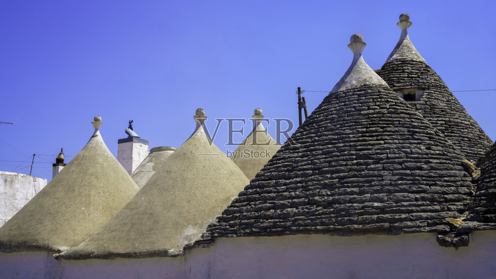 Alberobello和它著名的truli照片摄影图片