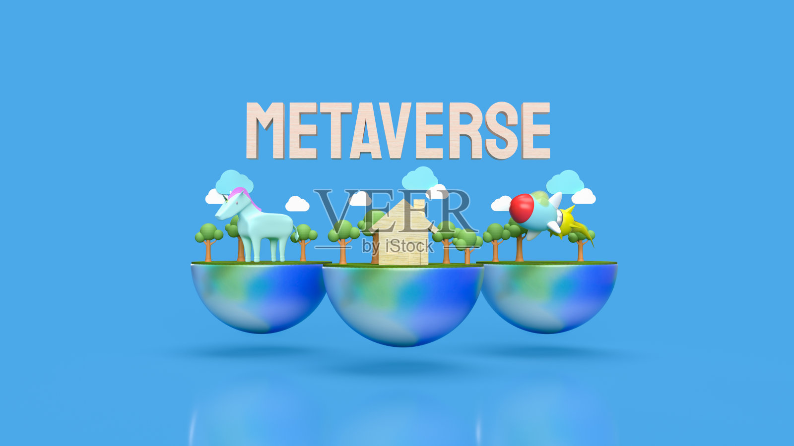 用于技术或商业概念3d渲染的元宇宙和模拟器地球照片摄影图片