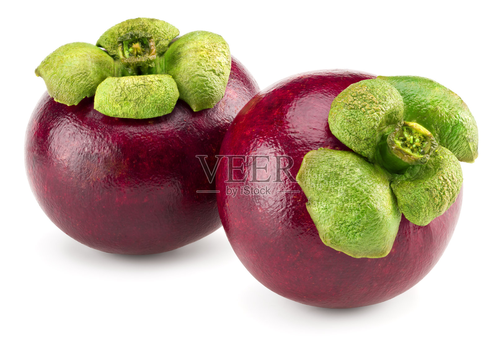 热带山竹在白色背景上孤立。剪切路径照片摄影图片