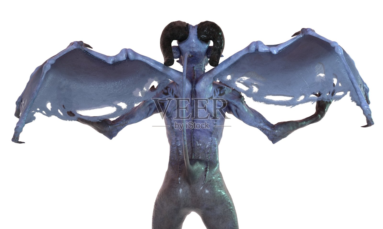 恶魔孤立在白色背景3d插图照片摄影图片