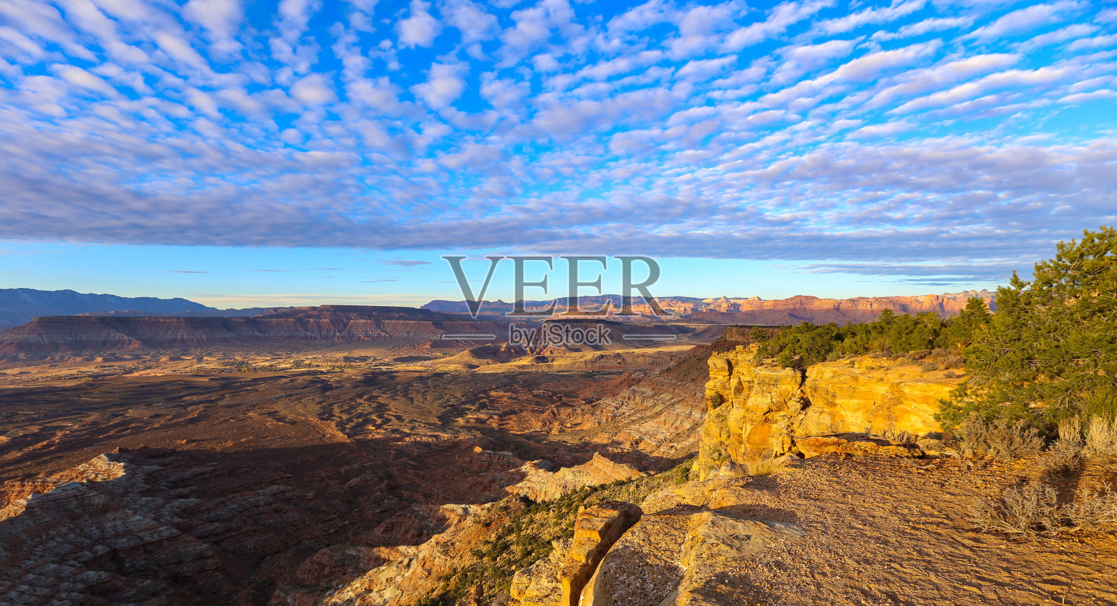 位于圣乔治附近的古斯贝里梅萨的犹他州南部沙漠照片摄影图片