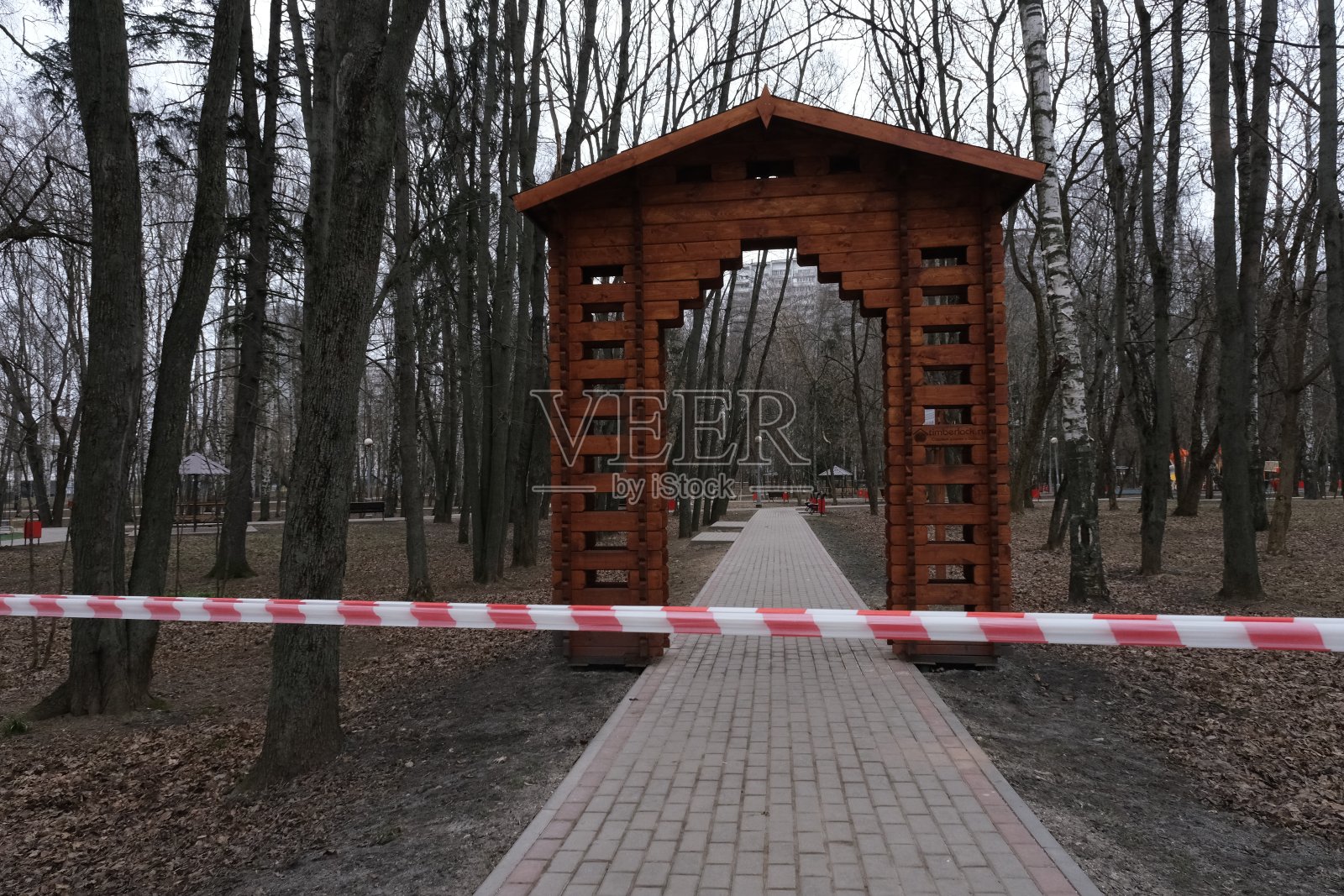 19世纪初禁止在公园里散步照片摄影图片