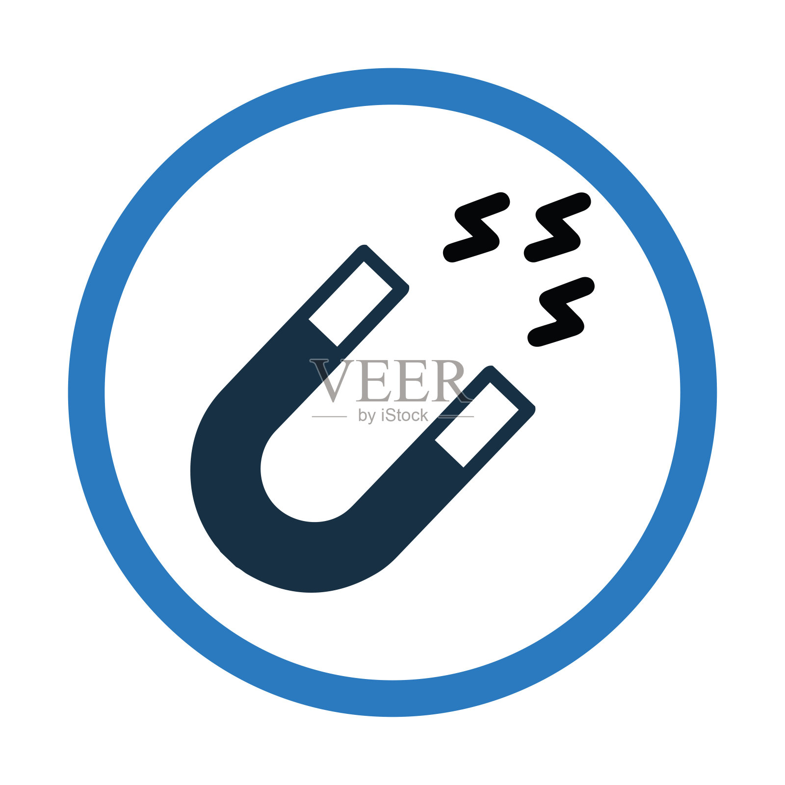 电磁铁或磁铁图标插画图片素材