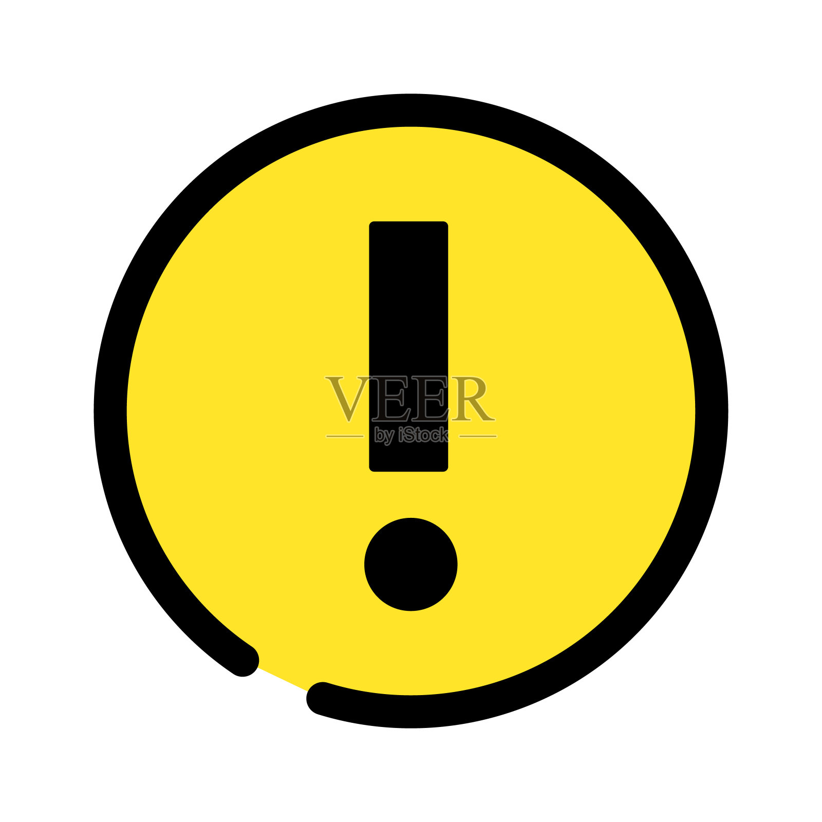 提醒和警告。感叹图标。eps10。向量。插画图片素材