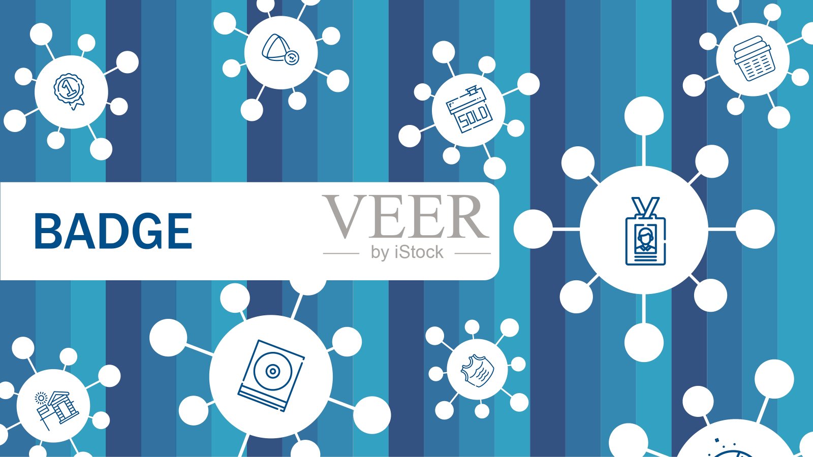 抽象的徽章的背景。带图标的医学词汇。医学概念。矢量插图。卫生保健插画图片素材