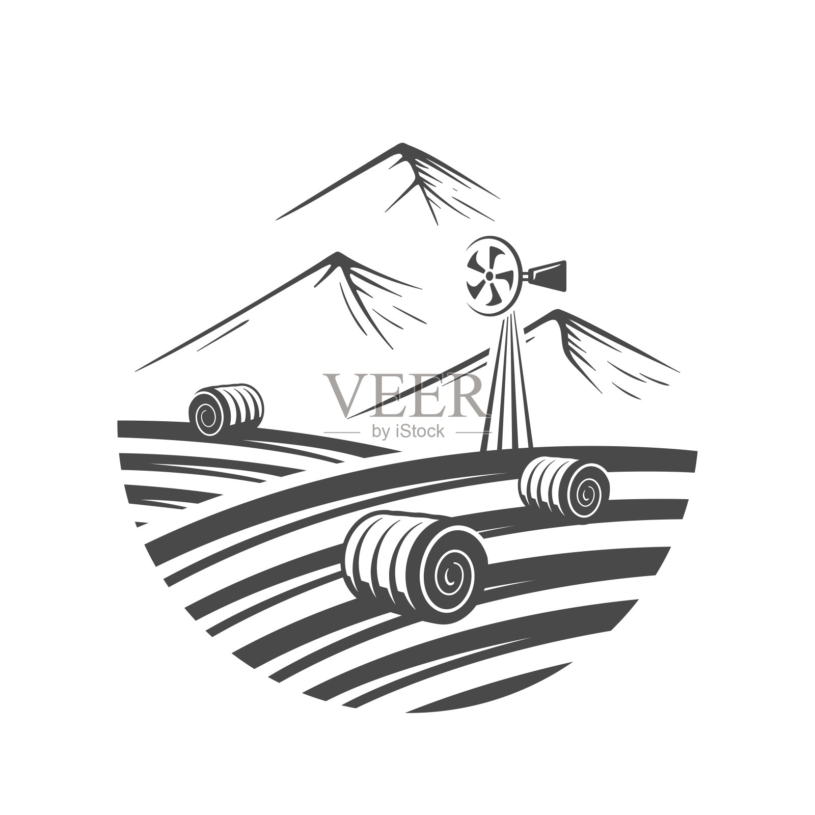 景观和乡村农场插画图片素材