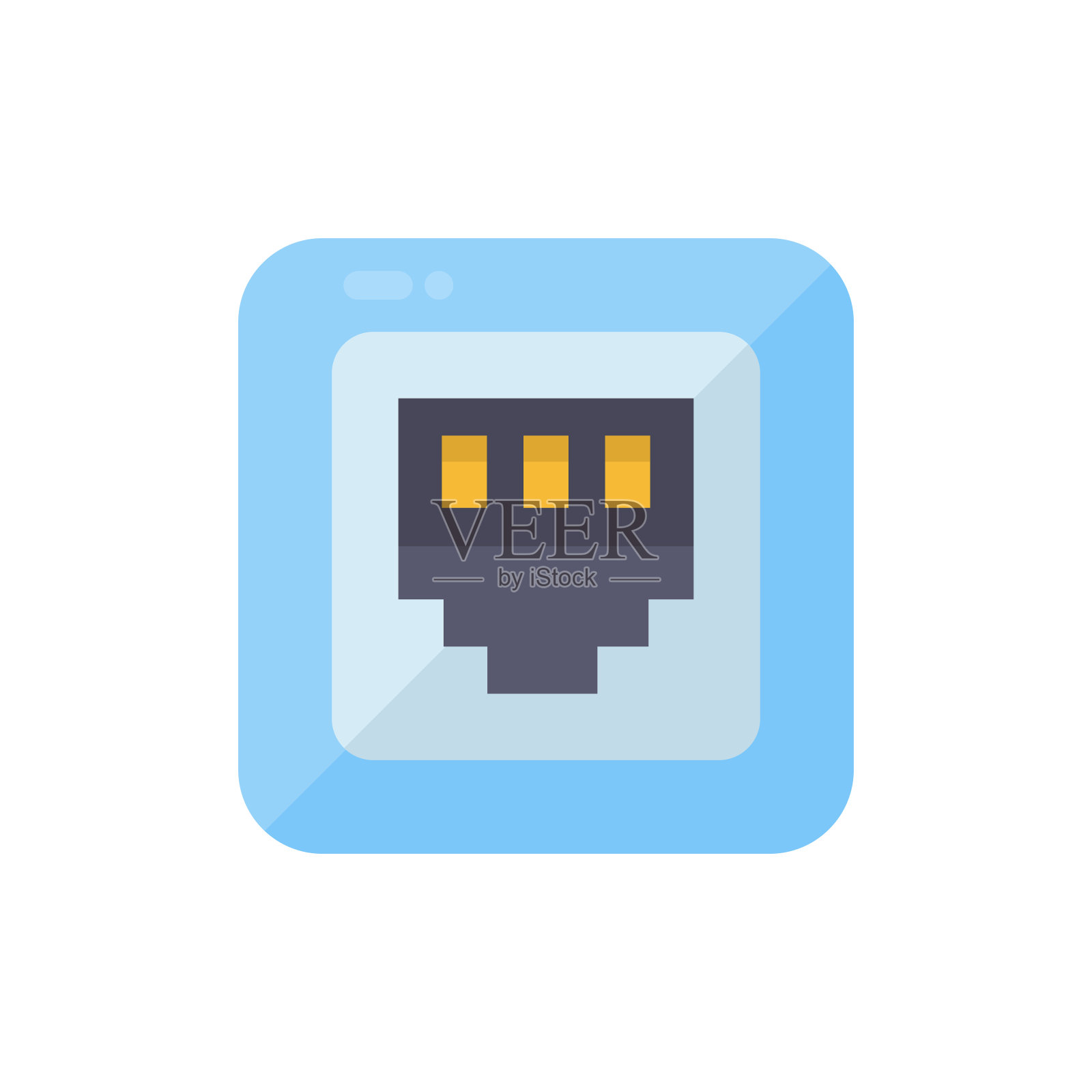 矢量的网口图标。标识;图标素材