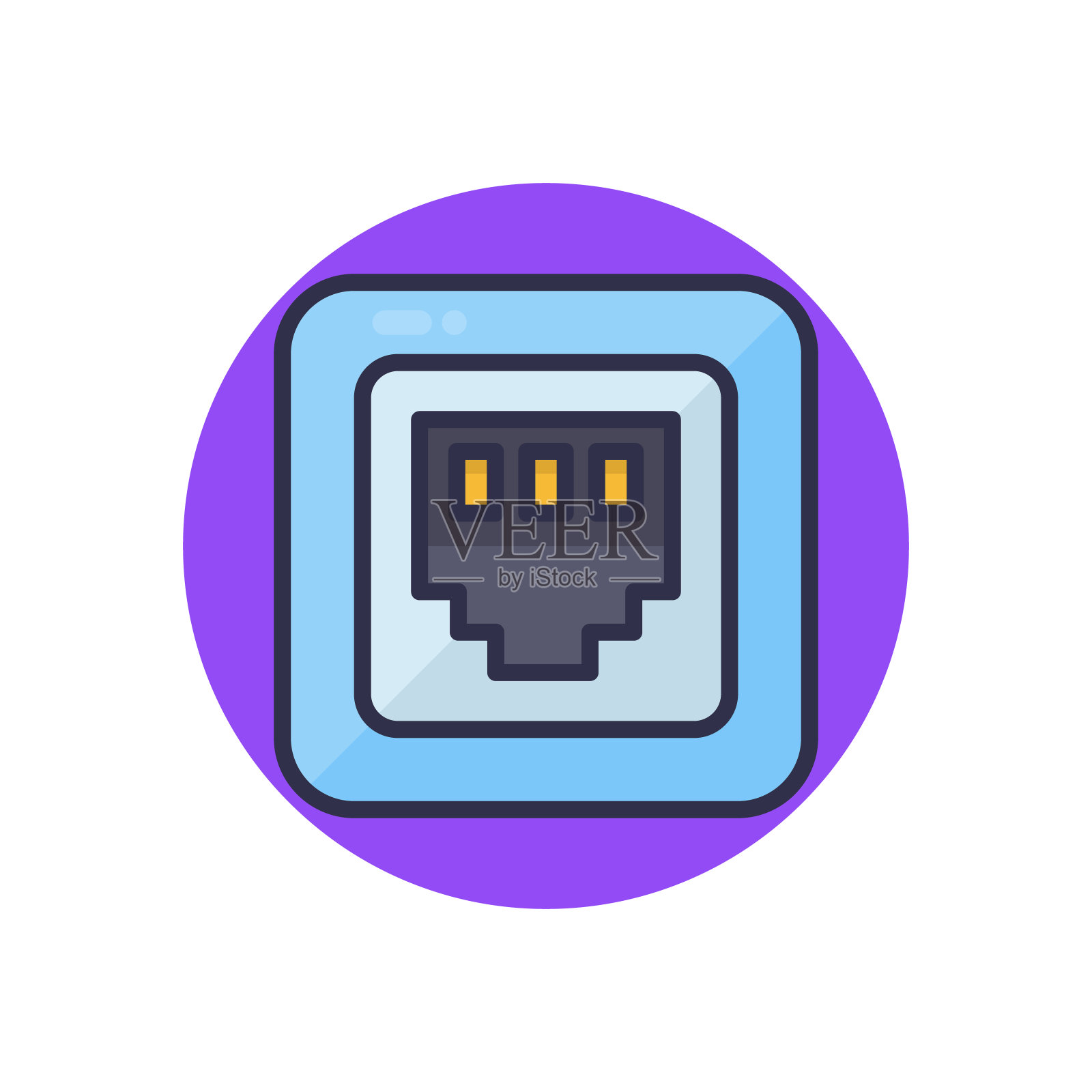 矢量的网口图标。标识;图标素材