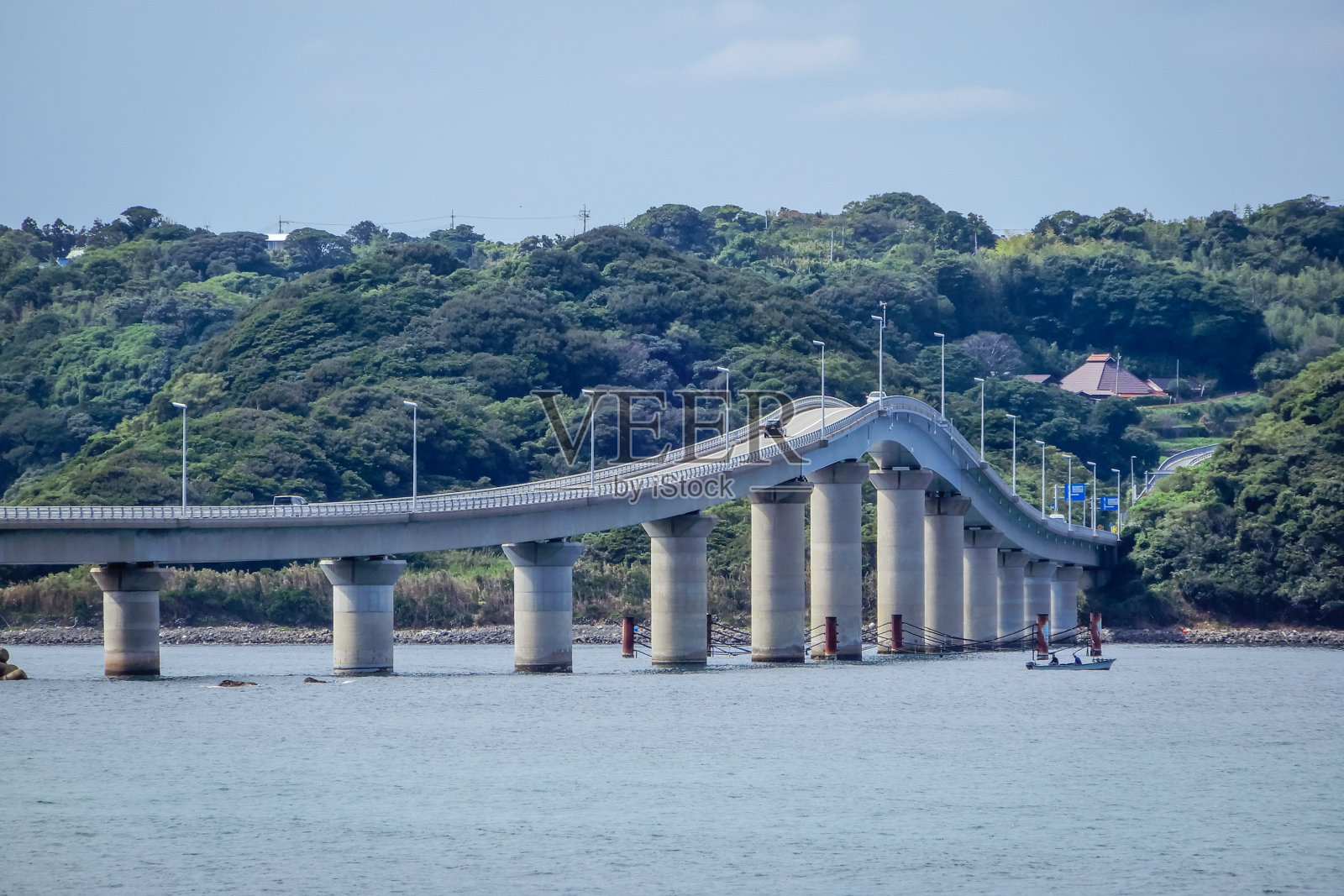 角岛大桥：可观日本海景色的旅游景点（下关市，山口县）照片摄影图片