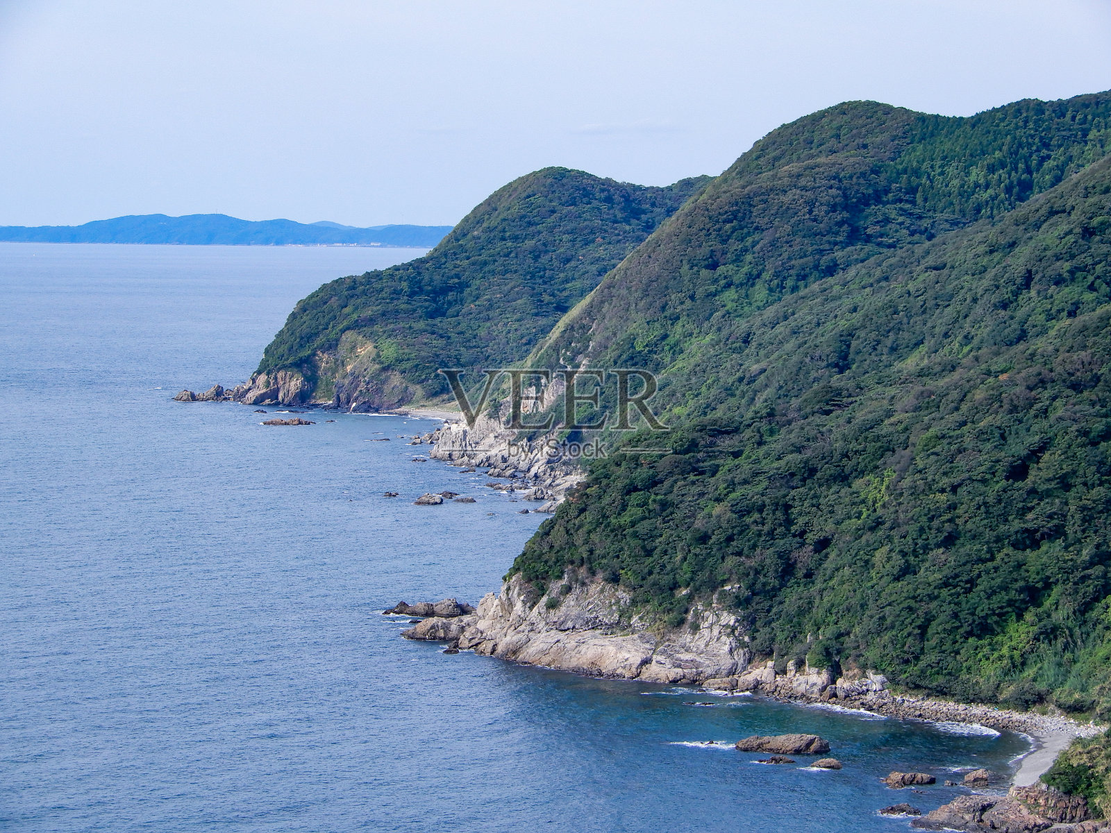 从本州(本州四大地区之一)最西端的“碧山花”望去照片摄影图片