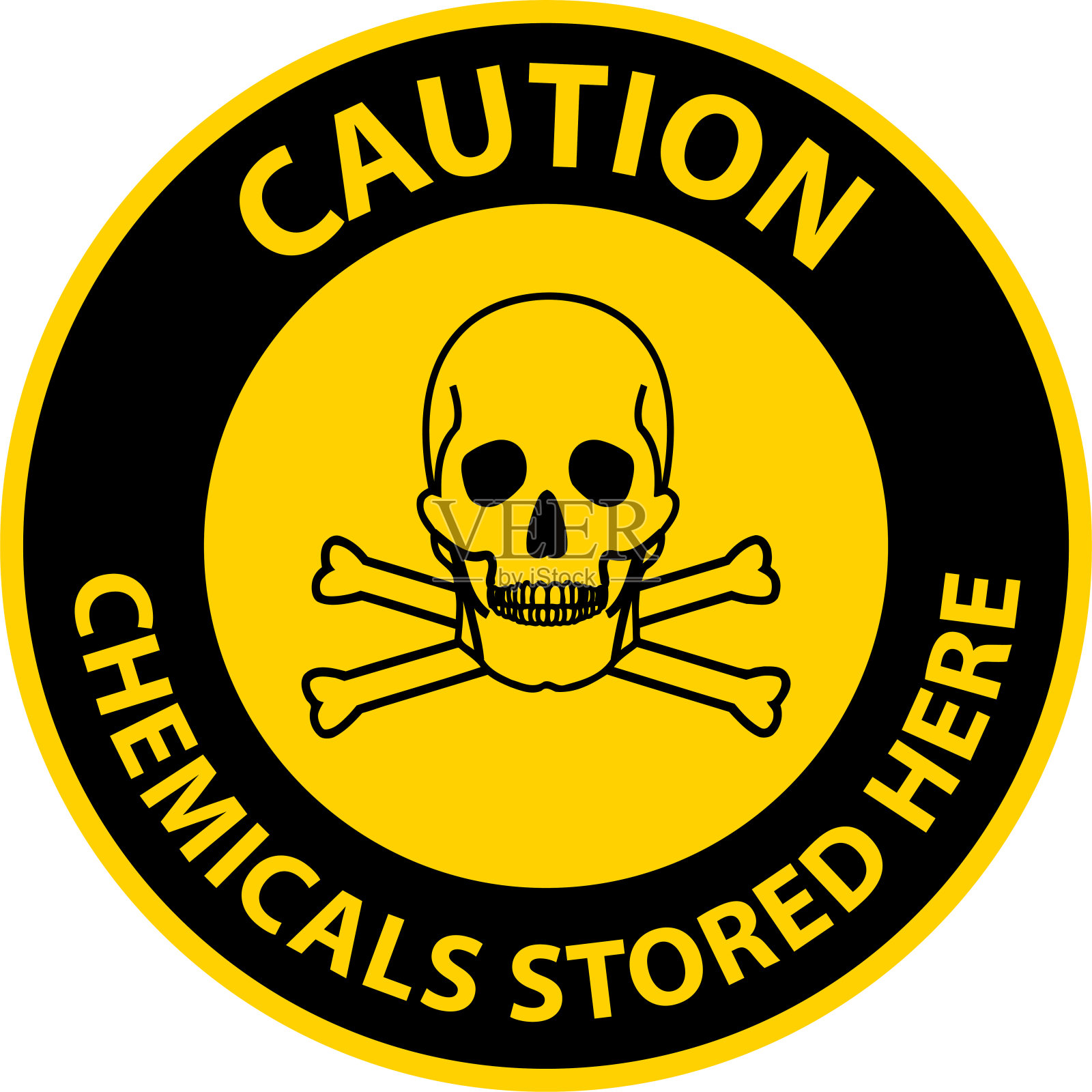 此处存放的化学品请在白色背景上标明插画图片素材