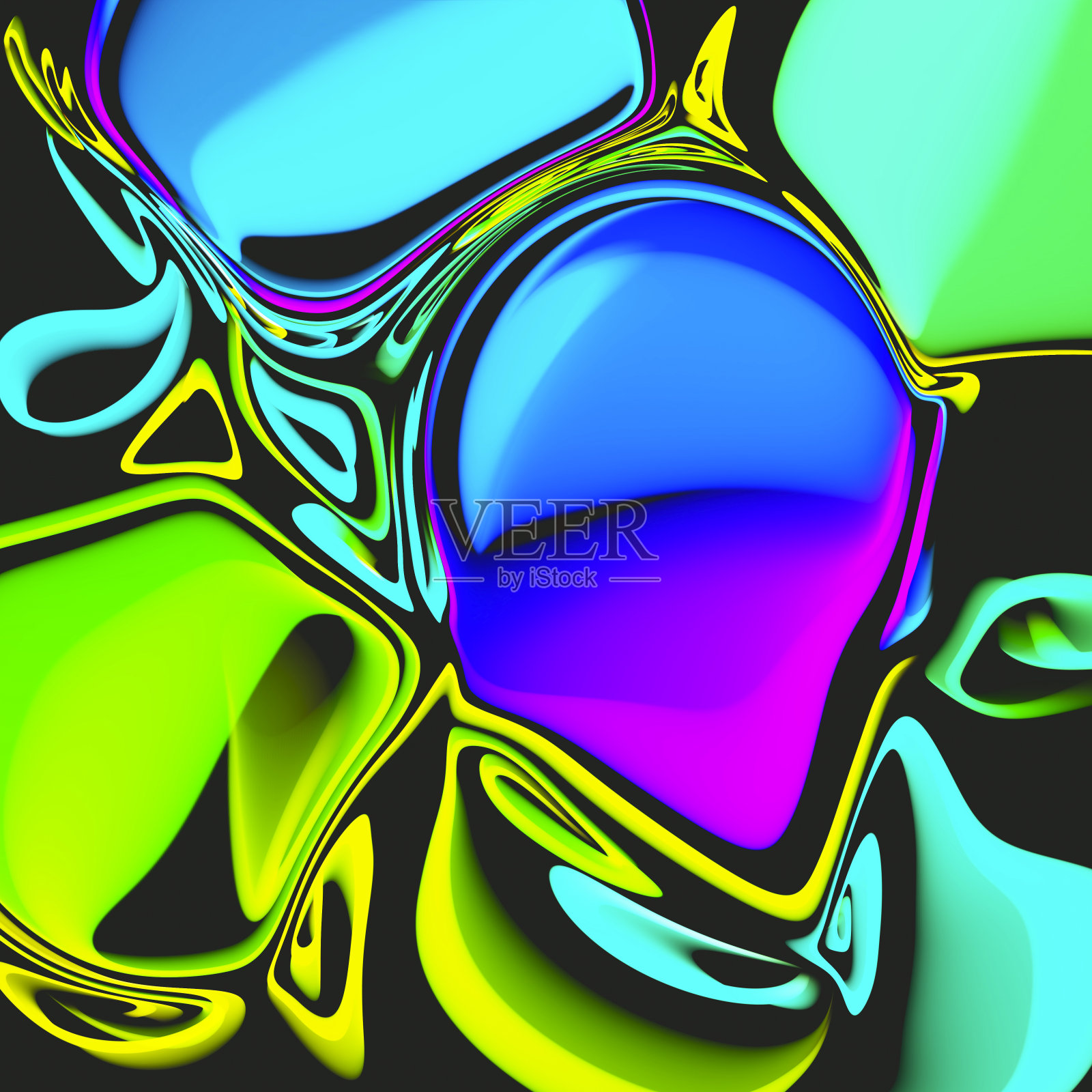 超现实主义，抽象，插图，梯度，背景，多色，三维，数字，幻想，海报插画图片素材