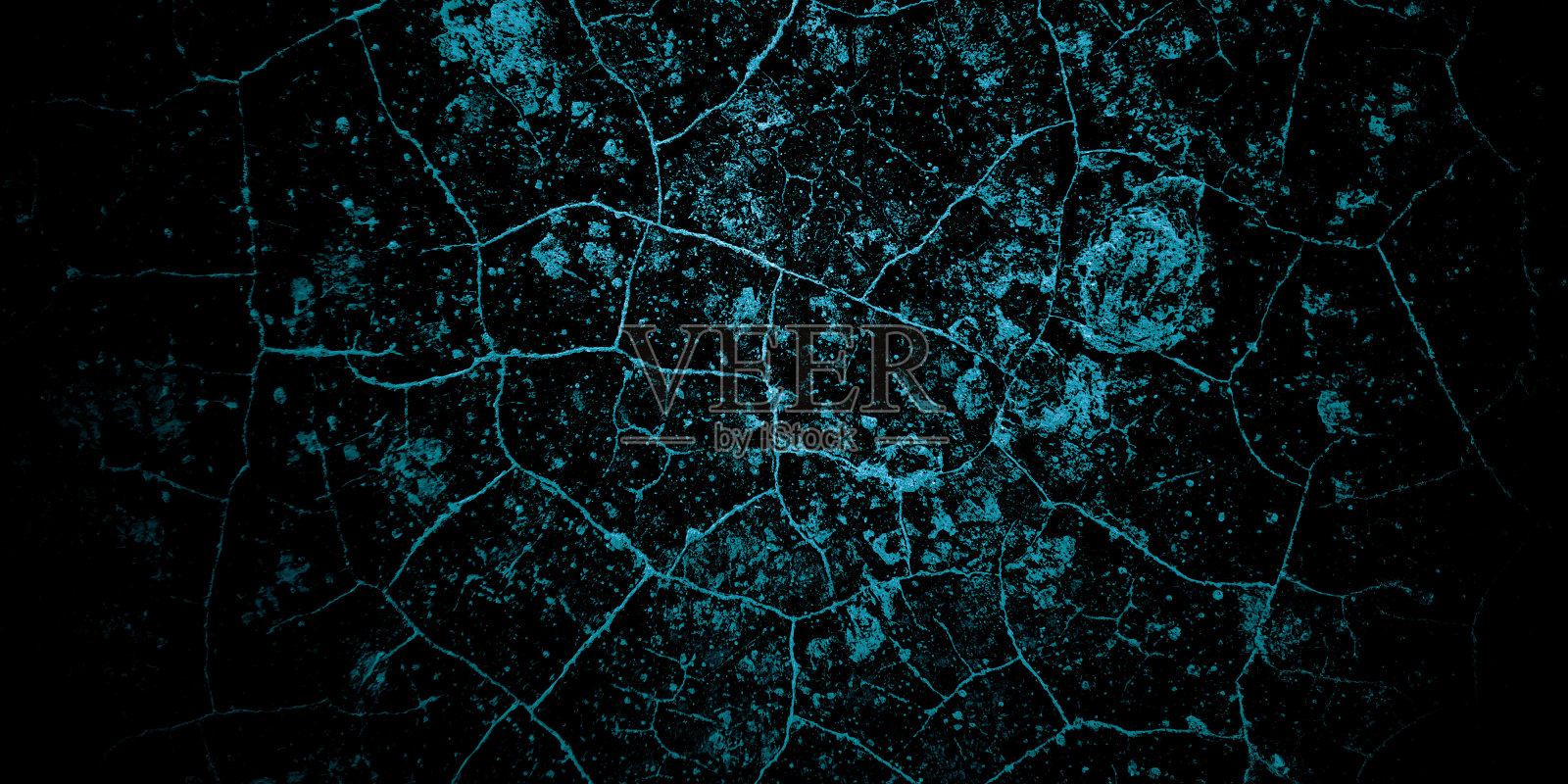 可怕的深蓝色裂缝墙做背景照片摄影图片