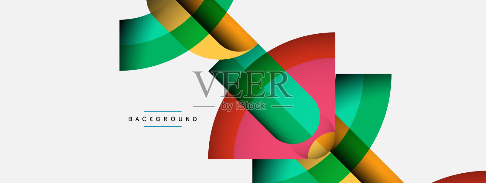 几何抽象背景圆形形状插画图片素材