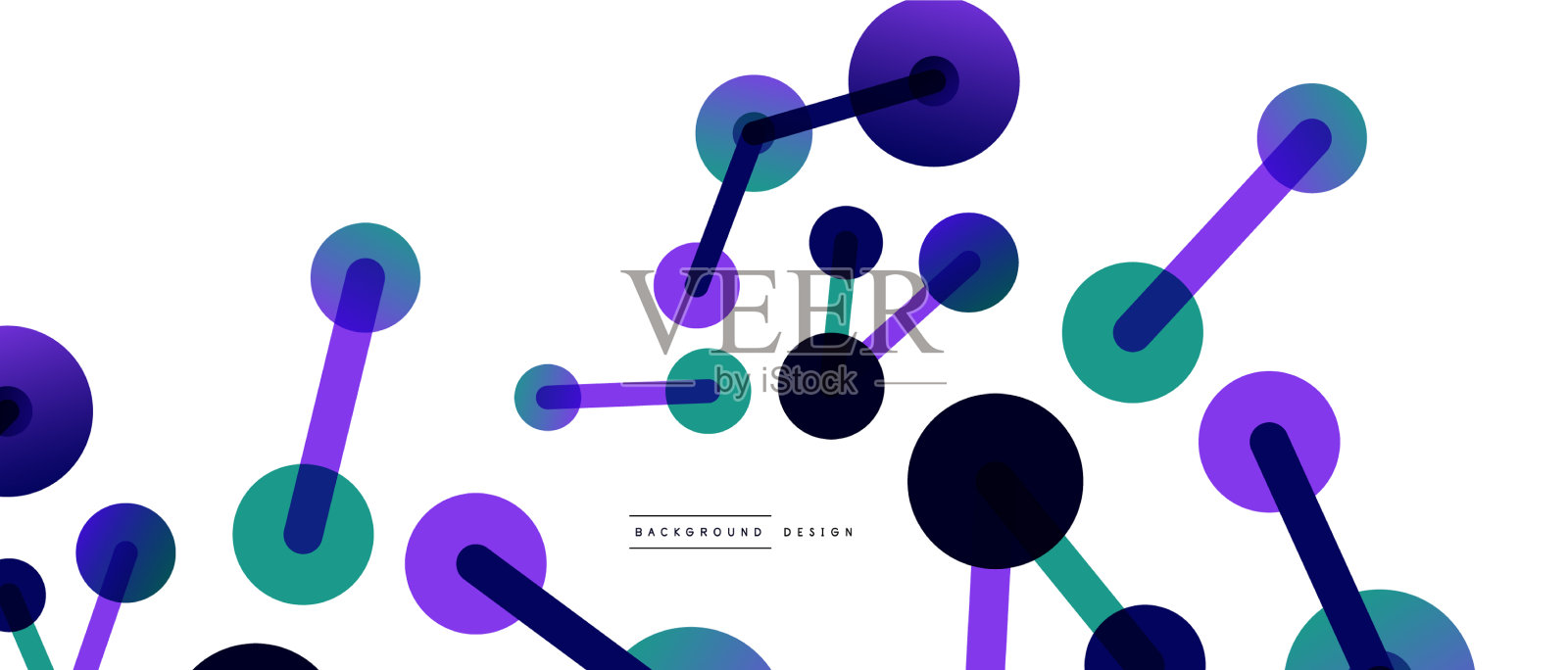 抽象背景的圆点由线连接插画图片素材