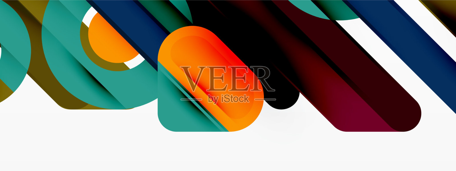 线条几何背景条纹和环插画图片素材