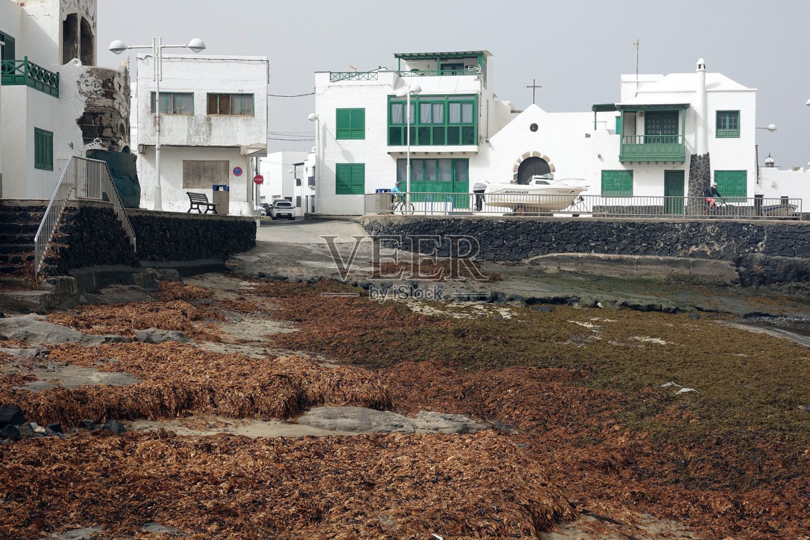 Caleta de Famara渔村照片摄影图片