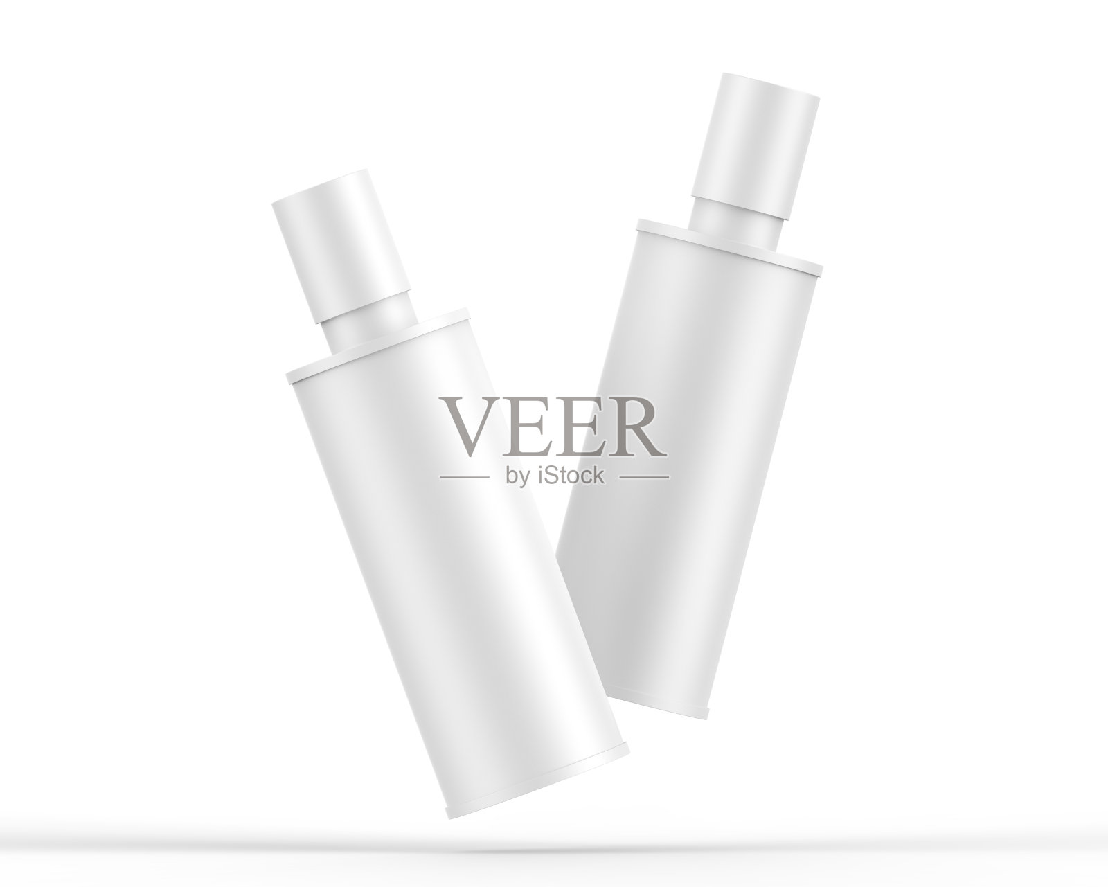 空白塑料化妆品瓶的品牌和模型，3d渲染插图照片摄影图片