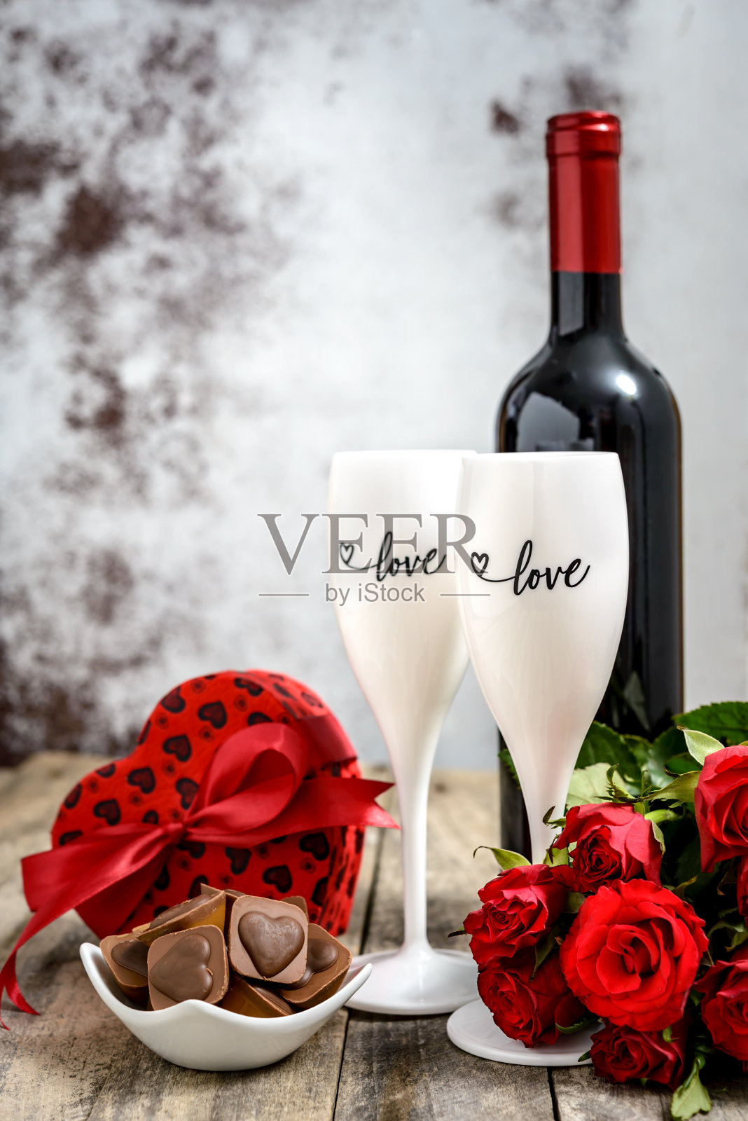 情人节或周年纪念日的浪漫场景照片摄影图片